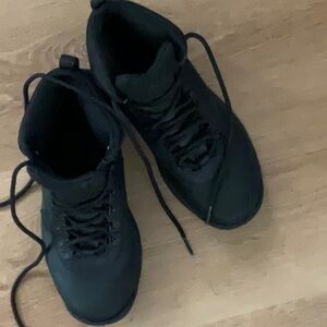 Timberland Womens Lace Up Leather Soft Toe Work Boots Black Size 8